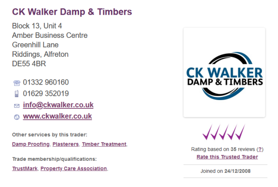 Trusted Trader - Damp & Timber Specialist